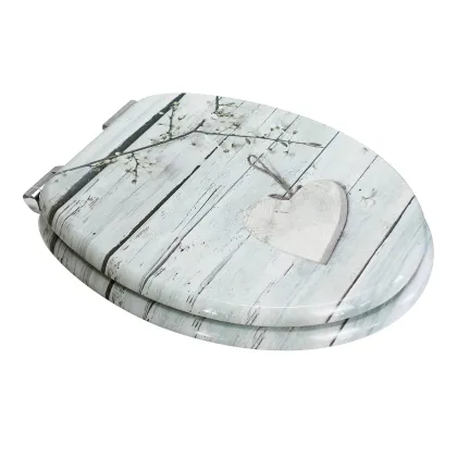 Fanmitrk Toilet Seat Love Lock Pattern MDFDJ2502