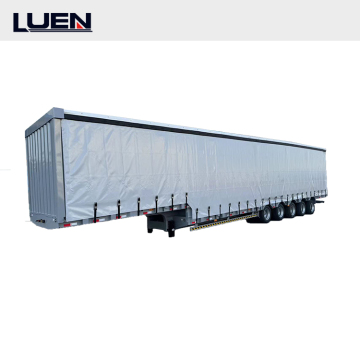 2024 3 Axle 45ft 60/70CBM Dry Van Semi Trailer with Side Curtain