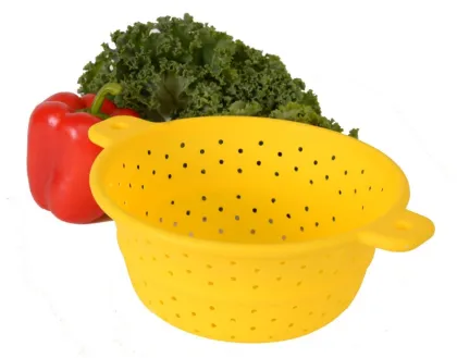 Collapsible Silicone Kitchen Strainer (Colander)&Folding Silicone Pasta Strainer