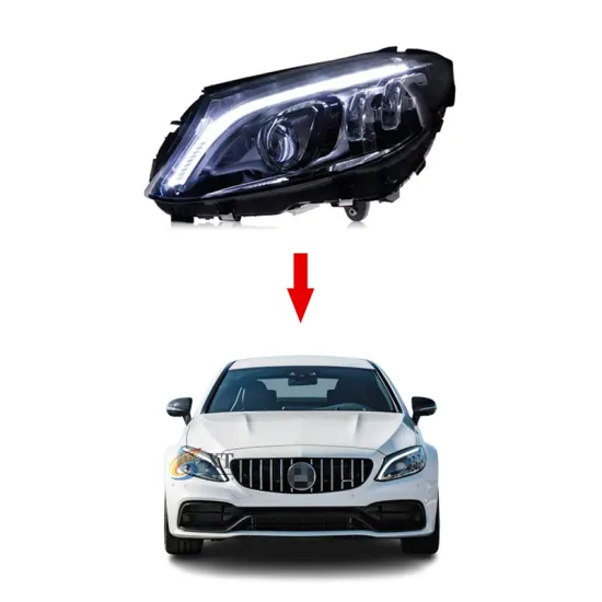 XT Upgrade for Mercedes-Benz C-Class W205 (2014-2021) Full LED C63 Headlight Assembly - Plug and Play