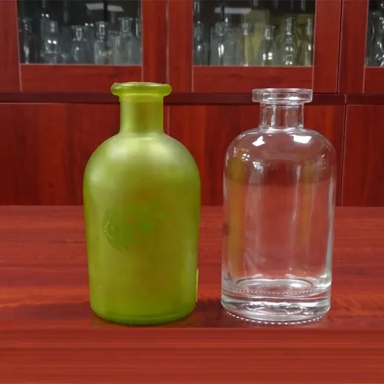 Super flint glass boston round bottle for virgin olive oil