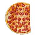 Funny Wrap Pizza Burrito Taco Throw Round Blanket