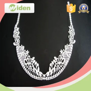 ID lace new design machine embroidery ladies suits neck lace design collar lace