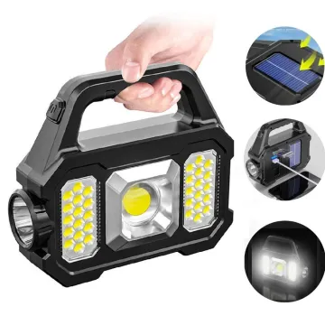 3-in-1 Super Bright COB LED Solar Power Flashlight: A Multifunctional, Rechargeable Emergency Torch Light
