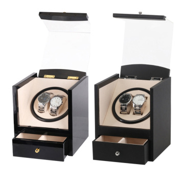 2+2 Slot Automatic Watch Winder: Quiet Japanese Motor, AC Adapter & Battery Powered for Men's & Women's Watches