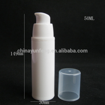 Packaging 50ml white PP plastic airless bottle for cream
