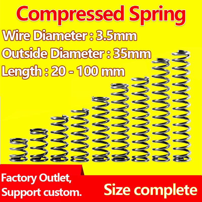 Spot Compressed Spring Pressure Spring Return Spring Wire Diameter 3.5mm, Outer Diameter 35mm Release Spring