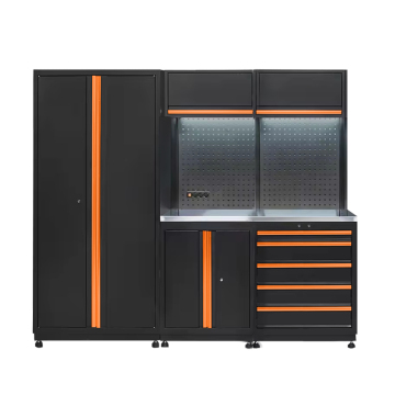 Industrial Metal Garage Storage System: Comprehensive Workshop & Warehouse Solutions with Wall Cabinets and Modular Workbenches