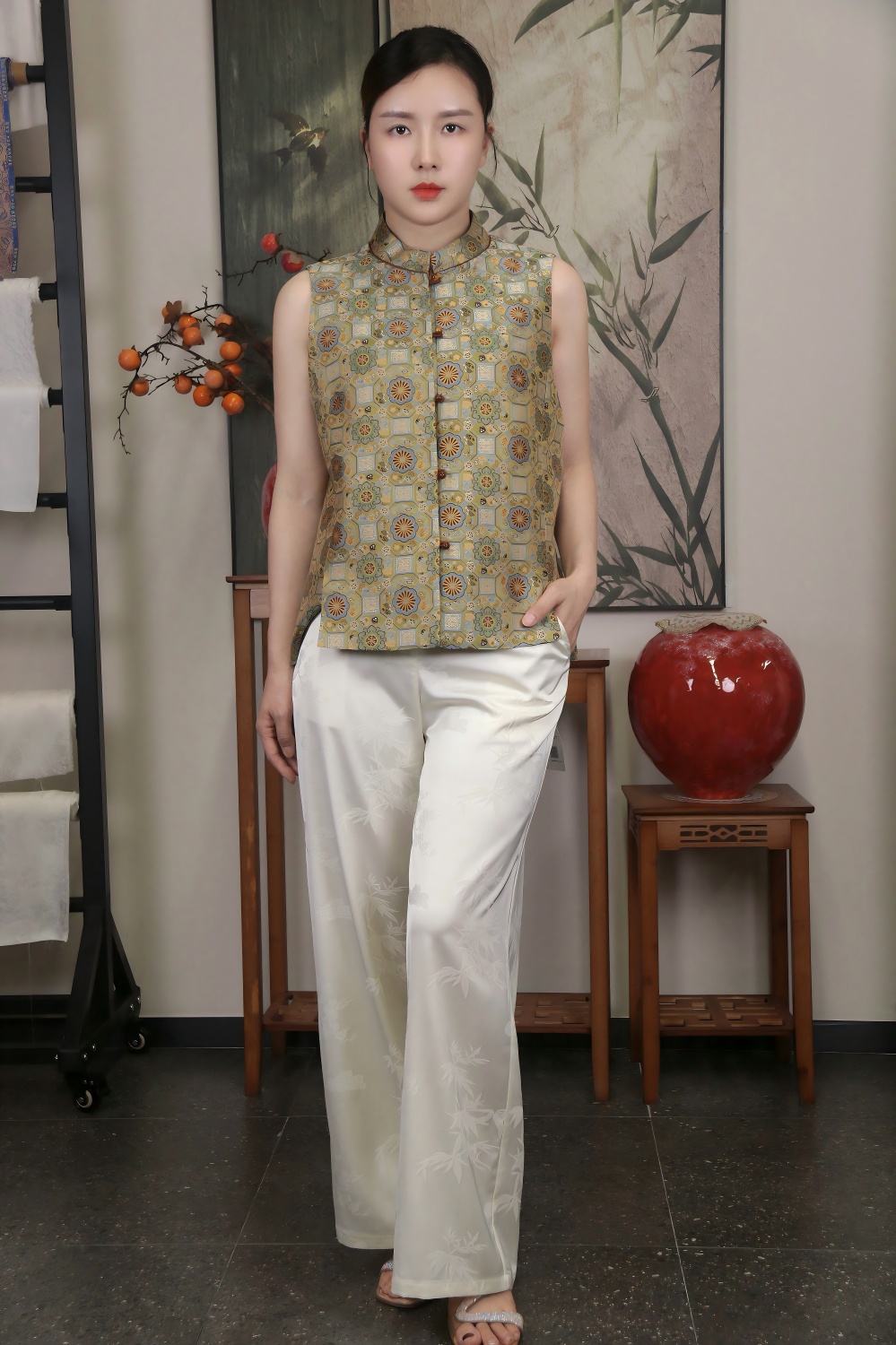 PLUMBREEZE Bamboo y pantalones de aroma de ciruela