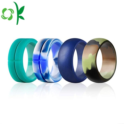 Terbaru Debossed Cross Cool Fashion Silicone Round Rings