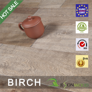 Multi-layered engineered hardwood flooring Birch Oak Maple Acacia Jatoba Merbau Tigerwood Teak Cumaru