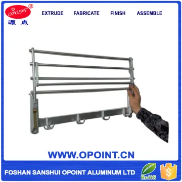 Professional design good price wall mounted aluminum foldable bath towel rack