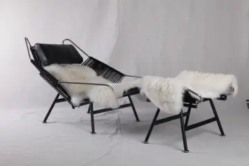 Black PP225 Hans Wegner Flag Halyard Chair Replica