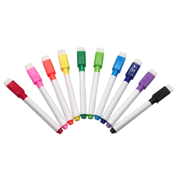 Custom Logo Plastic Barrel Mini Pink Whiteboard Pen and Eraser Set - Non Toxic Dry Wipe Marker for Whiteboards