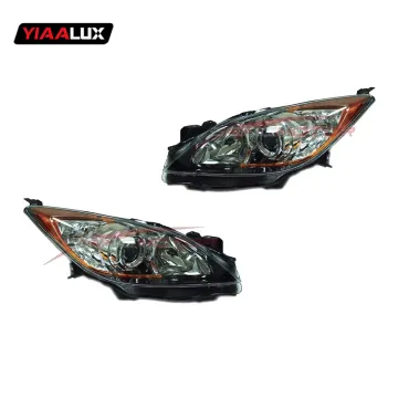 Black Housing LED Headlights Clear Corner Premium for MAZDA 3 2010-2013