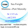 Shantou poort zeevracht verzending naar Port Moresby