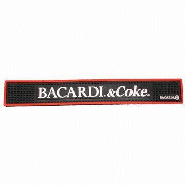 Promotional rubber bar mat for bar accessories, made of soft PVC