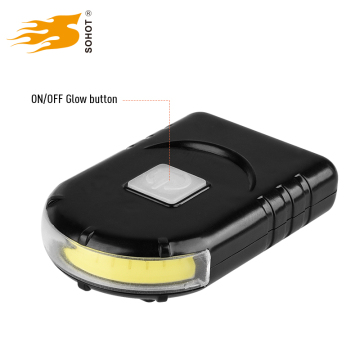 Rechargeable 500mAh Li-ion battery powered clip-on cap hat light