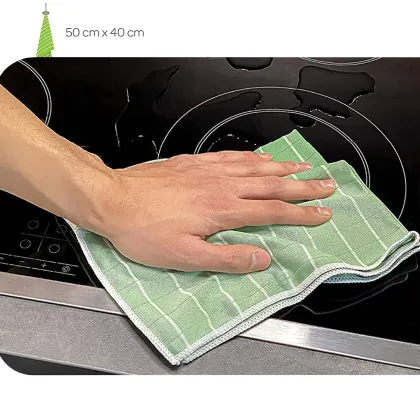 Eco-friendly bamboo fiber cleaning cloth for spinning