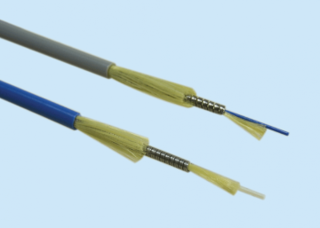 Simplex Armored Fiber Optic Cable LSZH SM/MM Steel