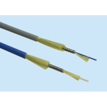 Fiber optic armored cable simplex LSZH PVC SM MM with steel