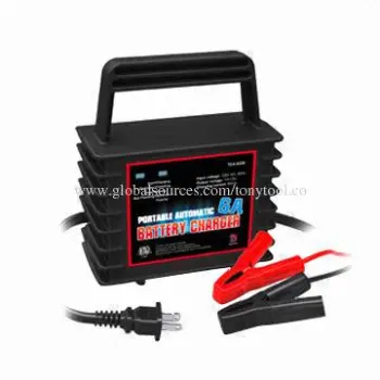 12V smart battery charger, reverse polarity, overcharge and short-circuit protection