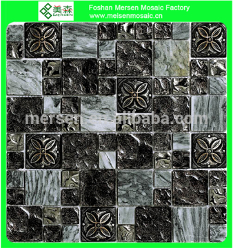 SK102 Plain glass mosaic tile for wall & floor