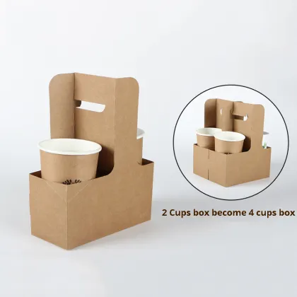 Kraft Paper Coffee Cup Stand Easy to Assemble