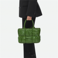Emerald Green Fashion Design Pleated Leather Tote Bag