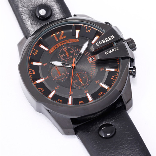Business Classic Leather Band Men Quartz Watch