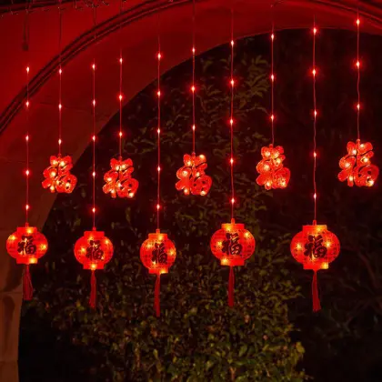 2023 Chinese New Year Red Lantern String Lights