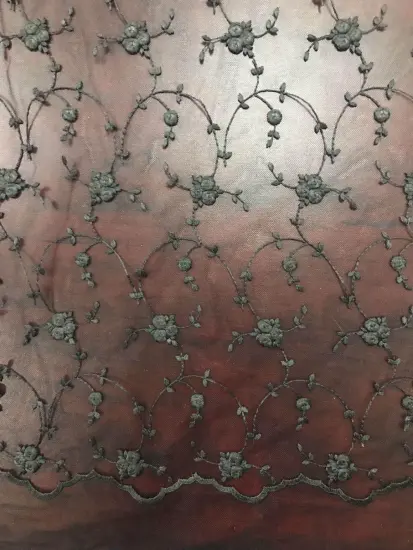 Spray Design Mesh Embroider Fabric