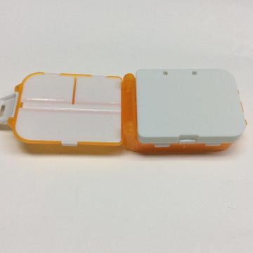 Plastic classified three-layer square pill case