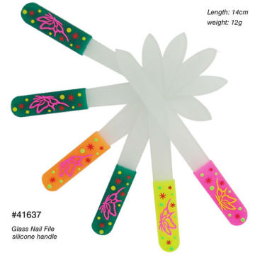 Glass Nail File with Silicone Handle