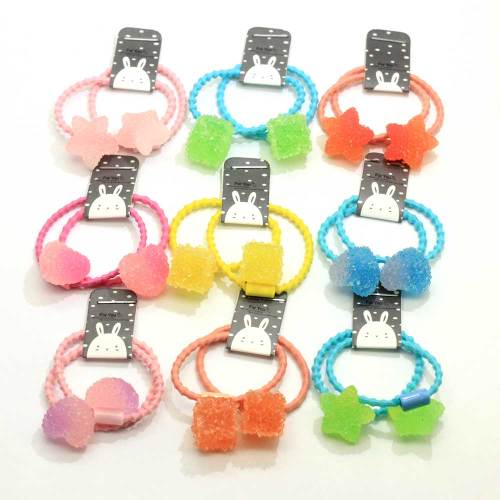 Cravatte per capelli con perline Little Candy Cravatte per capelli per neonati / neonati / bambini Fascia per capelli minuscola / mini / fine Elastico Supporti per coda di cavallo Supporti per treccia