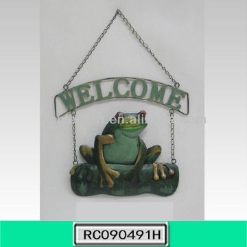Newest Hanging Forest/ Garden Wrought Iron Welcome Sign
