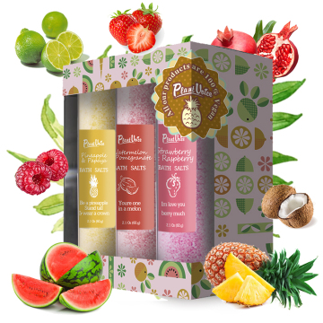 Hot Selling Green Tea Epsom Salt Bath Goat Milk Glossy Fragrance Glass Tube