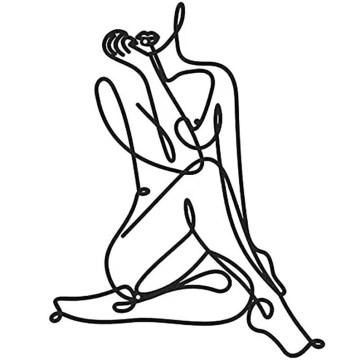 Minimalist Metal Wall Decor: Artistic Standing Posture Female Body Pendant for Interior Spaces