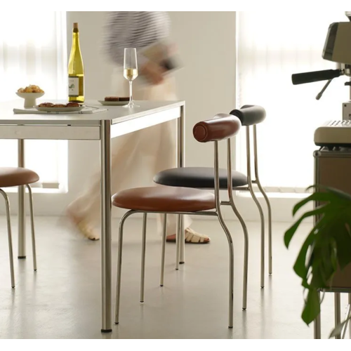 Modern European Dining Chair Featuring Thin Legs