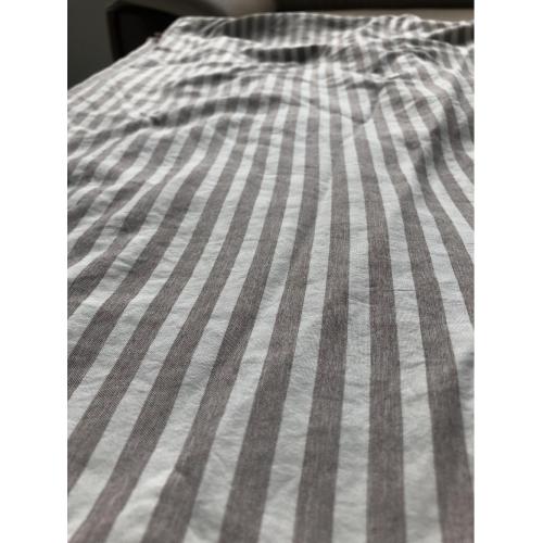 tissu polyester cationique à rayures pour drap de lit