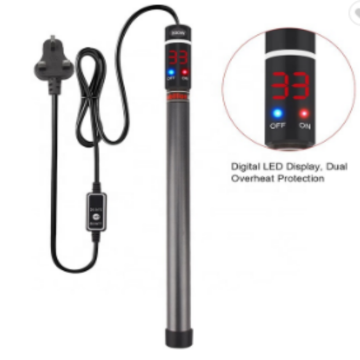 Titanium Fish Tank Heater: 50W to 500W Adjustable Constant Temperature with Automatic Protection and Digital Display