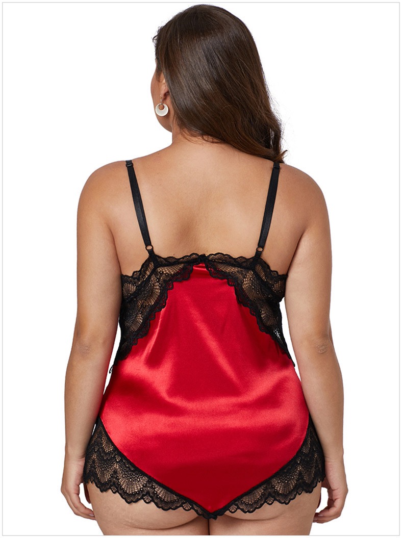 Red Plus Size Babydoll