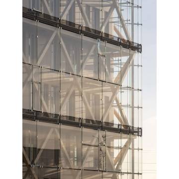 120 × 65 пользовательская полувидимая каркасная занавесная стена