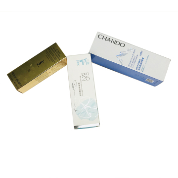Two Tuck End Gold Paper Lipstick Paper Box