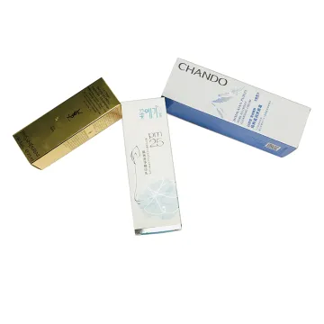 Two Tuck End Gold Paper Lipstick Paper Box