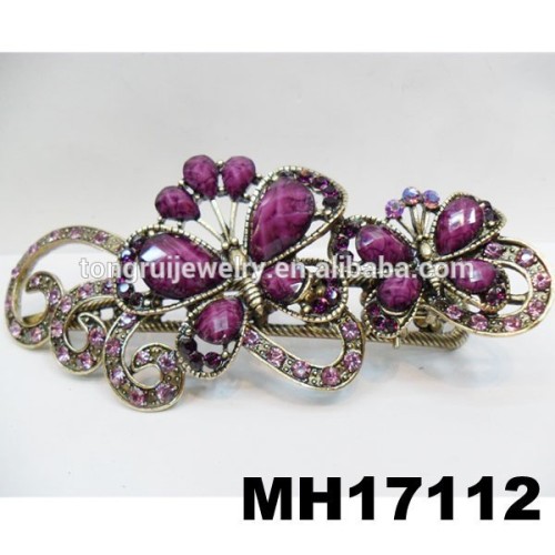 metal butterfly crystal beak hair clips butterfly hair clip