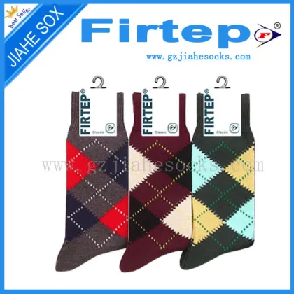 Classical Argyle Men Dress Socks Customized Socks Manufacturer