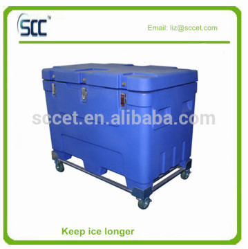 240ltr Plastic Dry ice bin with insulation Function, Flexible Use for Dry Ice Plant