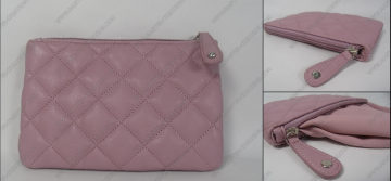 Makeup bag with quilted check,Quilted makeup bag,