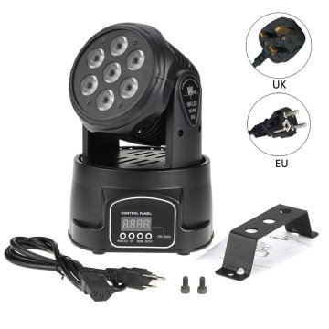 7pcs 10W RGBW 4IN1 LED Mini Wash Moving Head DJ Disco Stage Light for Wedding Party Events